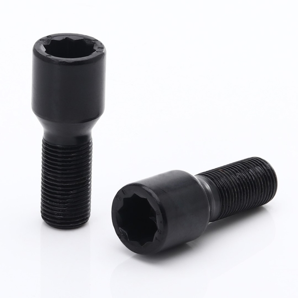 20x Sternschrauben Schwarz - 27mm M14x1,25 + Schlüssel
